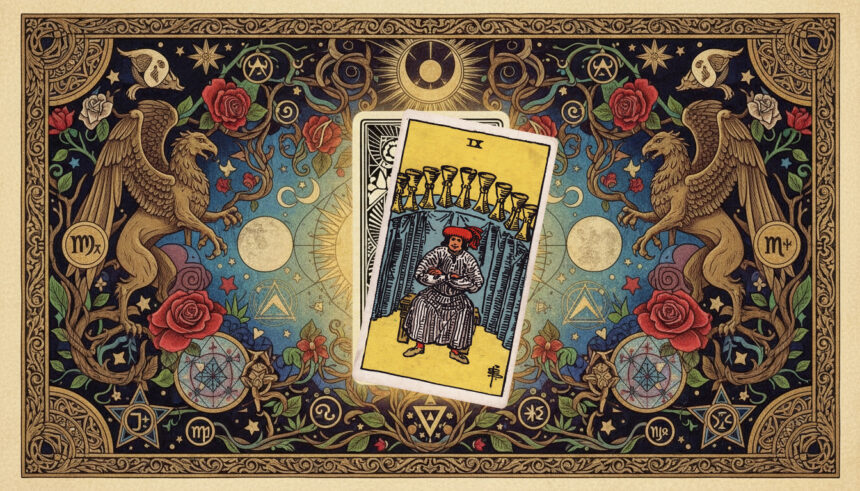 AstroLove | Nine of Cups Tarot Meaning: Upright and Reversed