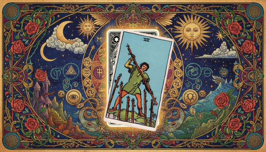 AstroLove | Seven of Wands Tarot Meaning: Upright and Reversed