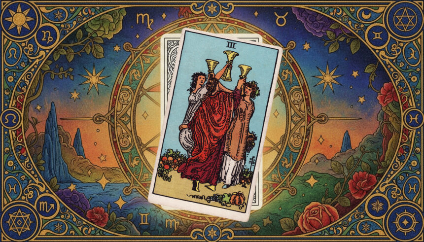 AstroLove | Three of Cups Tarot Meaning: Upright and Reversed